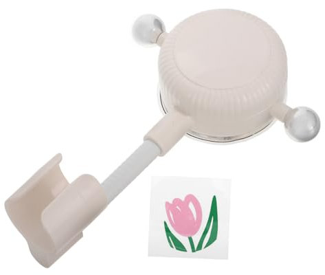 IMIKEYA Soporte De Ducha Ajustable Ventosa Soporte De Cabezal De Ducha Sin Taladro Montaje Pared Para Baños Material Resistente Uso Versátil Blanco