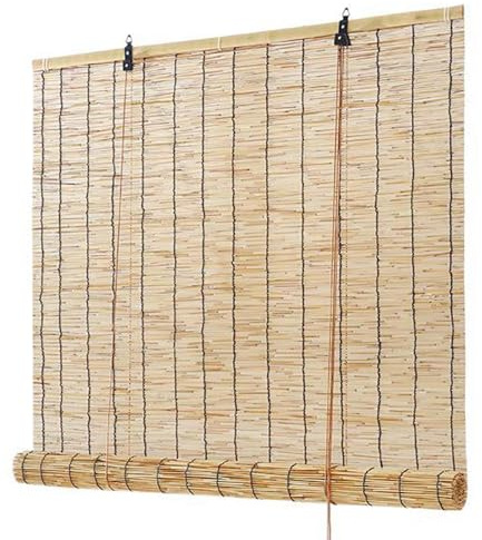 Ventilata Cortina di Bamboo per Privacy, Senza Fili Tende di bambù per Interni ed Esterni, Tende a Pacchetto in bambù per Giardino Finestra(120x300cm/47x118in)