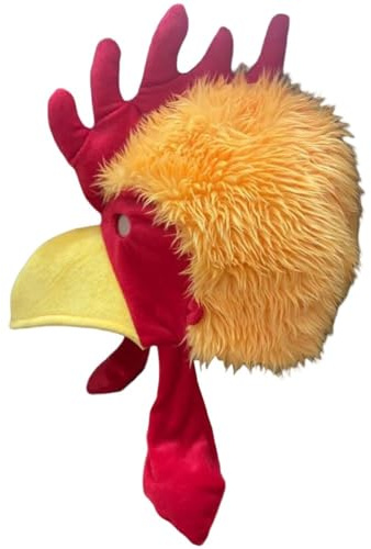 Hrippy Gorro De Gallo De Peluche, Tocado De Cosplay De Animal, Máscara Divertida Y para Fiestas De Disfraces.