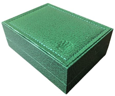 ROUREOX Cofanetto Verde Orologio - Custodia Singola Pelle, Piccola Scatola Organizer Legno Conservazione per Rolex GMT-Master II