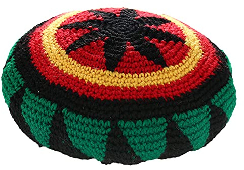 Ull stickad rasta hatt Reggae jamaicansk keps färgglad mössa mössa virkad stickad säckig keps, Colorful, L