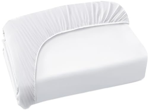 Twin Fitted Sheet Only, Twin Size Sheets for Kids, White