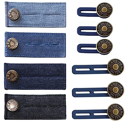 Hosenbunderweiterung Knopf, 10 StückTaille Extender Elastischen Knopf, Adjustable Bund Expander Jeans Einziehbare Knöpfe für Hemd Hosen Kleid Hosen Schwangere Hosen - Unisex