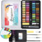 Niserelesa 48 Set Acuarelas, Acuarelas Profesionales Para Principiantes Y Entusiastas De La Pintura, Kit Acuarelas Con Caja De Metal, Lápiz De Dibujo, Pinceles Y Papel(48 Colores)