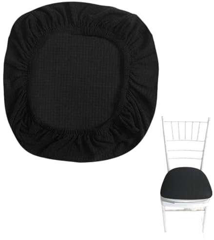 UEAVOID Funda de Silla Elástica Jacquard Antideslizante Antipolvo Protector de Asiento para Oficina Restaurante Boda Cocina Decoración (Negro)