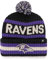 '47 NFL Baltimore Ravens Unisex Bering Bobble Winter Hat, Team Logo, Farbe Schwarz