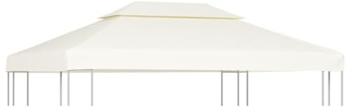 Furniture Select Gazebo Abdeckhaube Ersatzdach 310 g/m cremeweiß 3 x 4 m