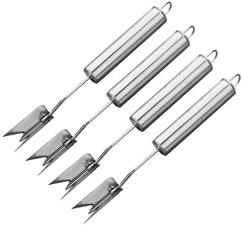 Cabilock 4piezas Pelador De Piña v Inoxidable Cortador De Piña Removedor De Ojos Mango