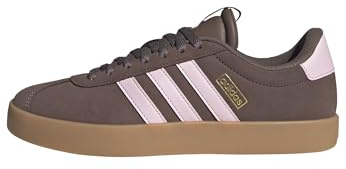 adidas Women's VL Court 3.0, Earth Strata/Clear Pink/Gold Metallic, 8.5