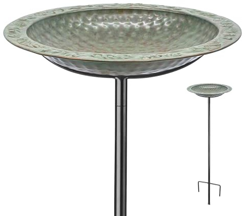 Good Directions Blue Verde Bird Bath on Garden Pole 13'