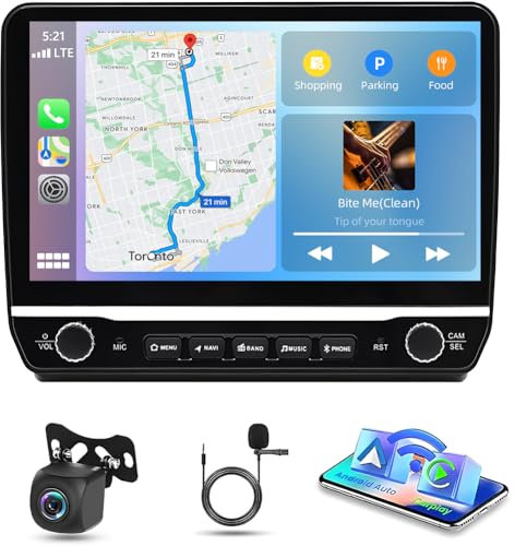 4G+64G Car Stereo 10 Inch Android 14 for Fiat Ducato 3 2006-2023 Double Din Car Radio Receiver with Wired/Wireless Carplay Android Auto Touchscreen GPS WiFi FM RDS Bluetooth Rear Camera Mic