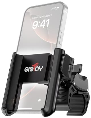 Grefay Soporte universal para teléfono móvil para bicicleta 【1S de desmontaje rápido】 Soporte para teléfono móvil para bicicleta de carretera, MTB, scooter, con rotación de 360 para smartphone de 3,5