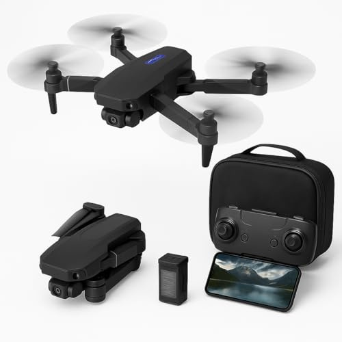 Drone E88 Pro – Caméra HD, Double Batterie, Drone Facile à Piloter pour Débutants & Enfants, Mode Sans Tête, Flips 360°, Contrôle par Télécommande & App, Pliable et Léger