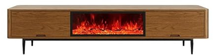 BNUTFRDD Mueble de TV Estilo Chimenea Vintage con Consola Multimedia Madera, Ideal for Salas Estar, Entretenimiento y oficinas Mueble para TV con Chimenea(180 * 38.5 * 45cm)