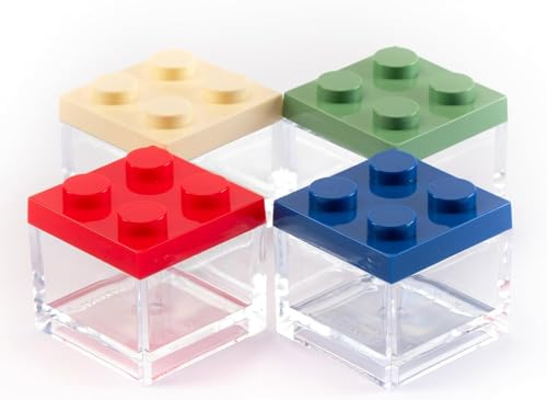 Manzoni Home - Contenitori Mattoncino - Set da 12 Pezzi Multicolore - Ideali come Bomboniere per Matrimoni, Feste di Laurea e Decorazioni Creative - Made in Italy