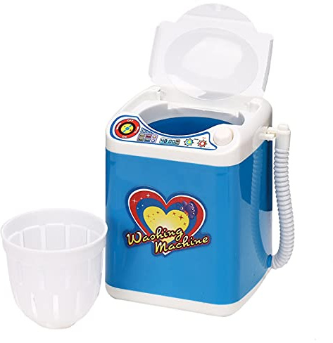 Generic Mini Lavadora Eléctrica Juguete de Limpieza Único para Niños Plástico Rosa 3,9 X 3,1 X 4, Pulgadas (Blue)