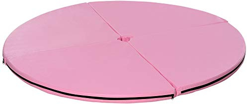 Soozier Pole Dance Mat, 2T x 5'W Folding Pole Crash Mat for Home, Lightweight and Foldable, Pink