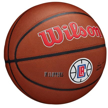 Wilson Basketball, Team Alliance Model, LOS ANGELES CLIPPERS, Indoor/Outdoor, Mixed Leather, Size: 7