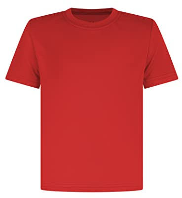 Camisetas de fútbol para niños, gimnasio, niñas, escuela, P.E, deportes, fitness, correr, camiseta, rosso, 5-6 Años