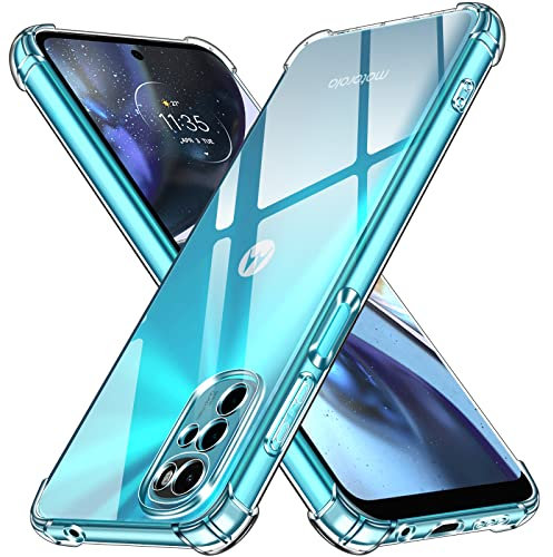 ivoler Klar Silikon Hülle für Motorola Moto G22 / Moto E32s mit Stoßfest Schutzecken, Dünne Weiche Transparent Schutzhülle Flexible TPU Durchsichtige Handyhülle Kratzfest Case Cover