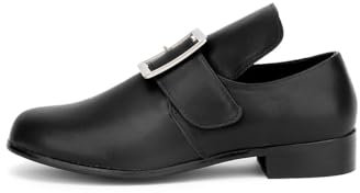 Historische Schnallenschuhe - Halbschuhe schwarz mit Schnalle - Schuhgröße: 42-43