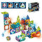Creativity Point Magnetic Tiles Set, 75 Pieces, Colorful Pipelines, Balls and Building Blocks, Light Marble Run, STEM Toy, Kids Learning Educational Construction for Boys Girls Age 3 4 5 6 7 Year Old