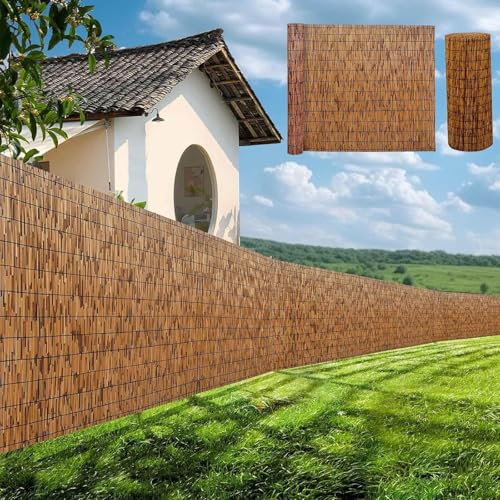 LRHELPBNR Clôture en Roseau Naturel, Brise-Vue Balcon, Protection De La Vie Privée, Occultant, Protection Vent & Soleil, Paillis Terrasse Balcon(H0.91xL30m/H3xL98ft)
