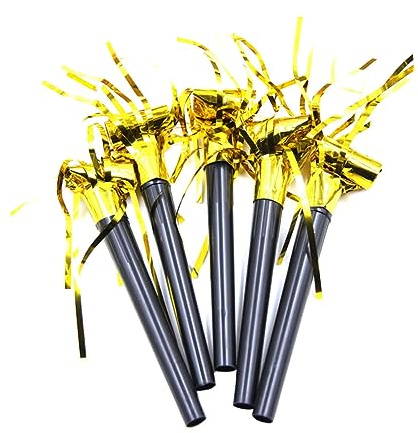 Vaguelly 20 Piezas Silbatos de Fiesta para Juguetes Ruidosos de Plástico con Flecos Accesorios para Cumpleaños Carnaval Deportivos