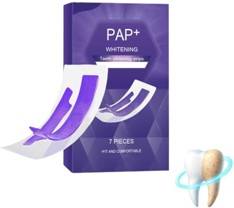 Purple Teeth Whitening Strips, Enamel Gentle Whitener Strips, Colour Corrector with Stain Removal, Non Sensitive Formula, 30 Minute Fast Whitening Patches for Sensitive Teeth, 7PCS