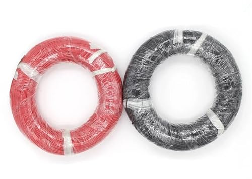 Cavo solare fotovoltaico rosso+nero 1500V 12/10 AWG 4mm2 6mm2 Cavo con guaina in rame stagnato XLPE for pannelli fotovoltaici(20m 4mm2)