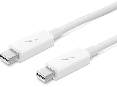 Chenyang Câble de données vidéo 20Gbit/s Thunderbolt 2 Port vers Thunderbolt 2 Mâle vers Mâle pour écrans Mac 2013 2014 2015 (200cm)