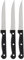 Gimel 518008 lot de 3 Couteaux, Acier Inoxydable, Noir, 7 x 1,17 x 22 cm