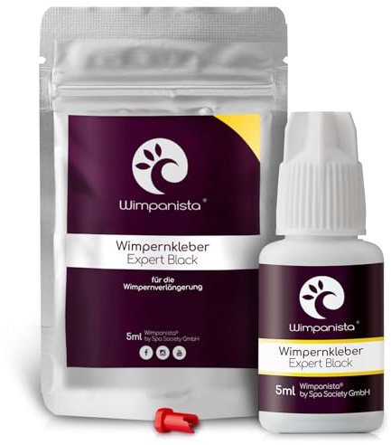 Wimpanista® Wimpernkleber Expert Black für die Wimpernverlängerung, 2-3 Sek. Trocknungszeit, Farbe Schwarz (5ml)
