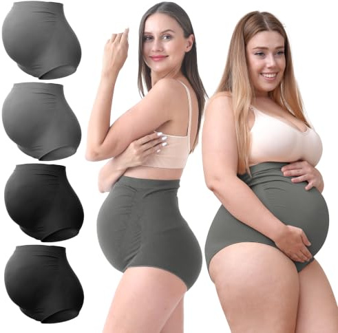 SUNNYBUY Kvinnor Kvinnor Graviditet Sömlösa Sömlösa Moderskap Underkläder Hipster Trosor Över Bumpen