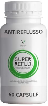 Vitae 24 Integratore Antireflusso, Combatte Acidità di Stomaco | integratore Vegetale a Base di Ficus Carica, Malva, Mastice di Chios, Rutina, Alloro, Boswelia, Passiflora e Centella (60 capsule)