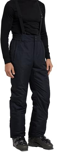 Mountain Warehouse Dusk II Mens Ski Pants - Warm Padded Fleece Lined Trousers, Thermal Tested -20 °C & Snowpoof - Winter Skiing, Winter Sports, Walking Black L