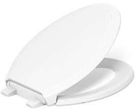 KOHLER 24764-RL-0 Rutledge Nightlight ReadyLatch Slow Close Toilet Seat, Elongated, Quiet-Close Lid and Seat, Grip-Tight Bumpers, White