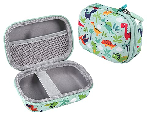 Leayjeen Kids Digital Camera Case, Compatible with Gofunly/Hangrui/Cocopa/GREENKINDER/YunLone/arnssien/Vavkasi, Christmas Birthday Gift Toys for Boys and Girls(Case Only) Green Dinosaur