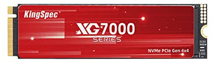 KingSpec XG7000 2TB SSD NVMe M.2, 2280 SSD PCIe 4.0 Gen 4x4, Unglaubliche Lese-/Schreibgeschwindigkeit bis zu 7400/6600 MB/s, Interne M2 PCIe SSD Kompatibel mit Gaming Konsole/Desktop/Gaming Laptop