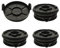 Einhell GC-ET 4530 Ersatzspule für Einhell GC-ET RTV 400 RTV 550 RTV 550/1 Rasentrimmer, 10 m lang, 2 mm Durchmesser (3 Spule + 1 Kappe)