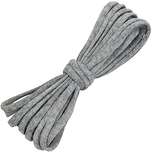 AERZETIX - C67377 - Cordón elástico trenzado 5 metros - anchura 5mm - color gris/blanco - confección mercería costura ropa tela cinturón pantalones falda