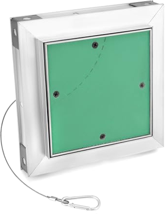 QWORK® revisionsklappe trockenbau 15 x 15 cm, aluminium-rahmen trockenbau gipskarton 12.5mm