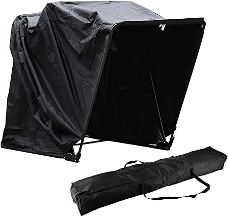 Motorcykel tält garage 270 x 105 x 155 cm carport tältgarage för motorcykel skoter väderbeständigt tält för utomhustillbehör svart
