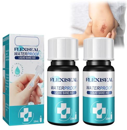 Bandage et Liquide Colle – Colle Gel De Cicatrisation Rapidement Sèche – 2 Pièces de Bandages Imperméables Tout Usage pour une Protection Optimale des Coupures