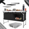 24MOVE® Campingküche Praia faltbar, höhenverstellbarer Campingschrank Alu Reiseküche mit Arbeitsplatte und Staufächern, Outdoor Camping, tragbar