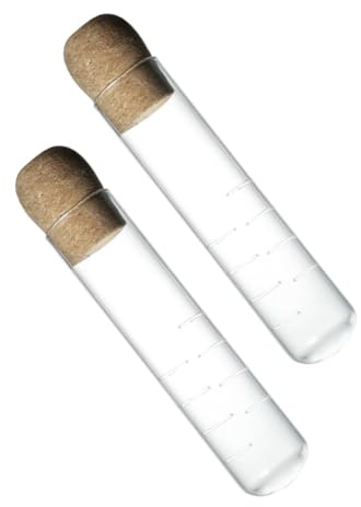 FONDOTIN 2 piezas Infusor de Té de Vidrio Transparente con Tapa de Corcho Colador Reutilizable para Sueltas Filtro para Tazas y Teteras Separador para Infusiones Diarias