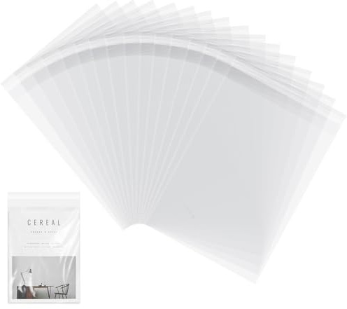 200 Pack A4 Clear Self-adhesive Bags, Self Sealing Cellophane Display Bag/Sealable Bags, OPP Display Sealable Bags for Cookies, Sweets, Envelopes