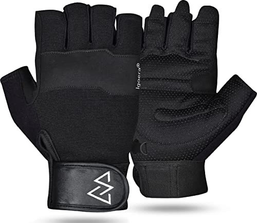 Igoera®️ Kletterhandschuhe mit hochwertigen u. robusten Nähten, Fingerhandschuhe zum Klettern u. Bouldern für mehr Grip u. Schutz am Fels u. an der Wand, Unisex (L)