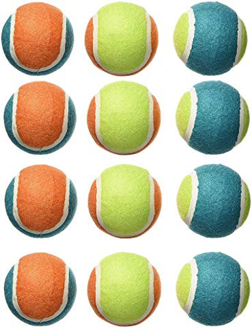 BIP Pelotas de tenis de cricket de goma para entrenamiento (multicolor), paquete de 12