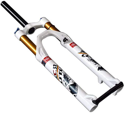 LSRRYD Fahrradgabel 26 27.5 29 Zoll Magnesiumlegierung MTB Federgabel Federweg 120mm Scheibenbremse Schulterkontrolle ABS-Schloss (Color : D, Size : 26inch)